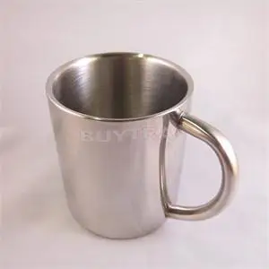 

New Travel Use Camping Mugs High Quality Stainless Steel Outdoor Tea Mug 220ml Double-deck Cups Canecas Tarros Tazas ZT