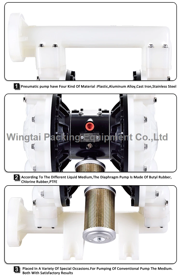 379л/мин коррозионно-стойкие воздухопроницаемые насосы Wilden полипропиленовые двухдиафрагменный насос