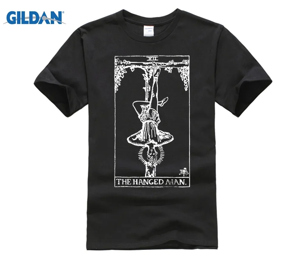 The Hanged Man Tarot Card XII T-Shirt (Vintage Design) Short Sleeves New Fashion T Shirt Men Clothing Summer Short Sleeve Cotton