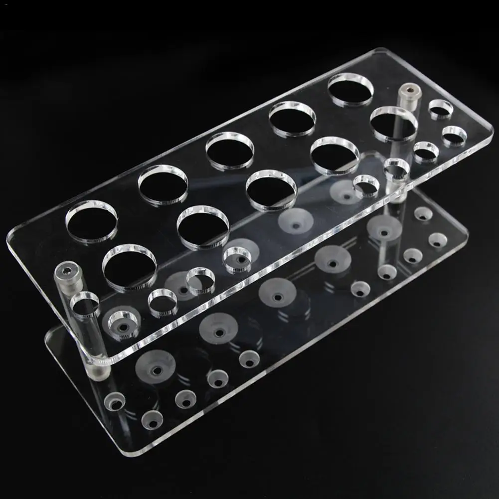 20 Holes Acrylic Makeup Brushes Holder Stand Foldable Organizing Rack Cosmetic Brush Drying Holders