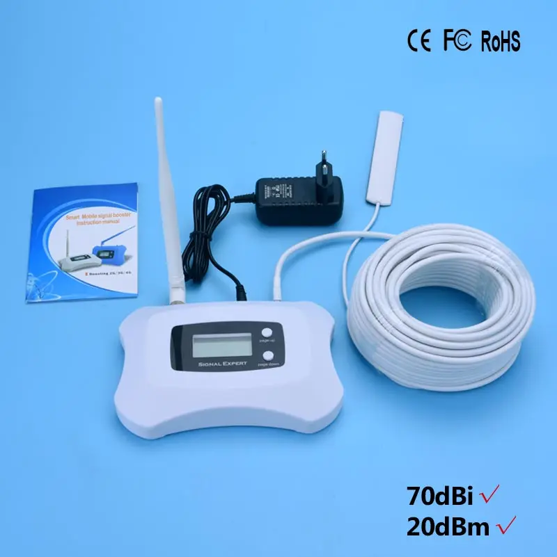 LCD ekran! mini smart 2100 mhz 3g mobil sinyal booster amplifikatör 3g tekrarlayıcı wcdma hücresel sinyal booster amplifikatör 3g için