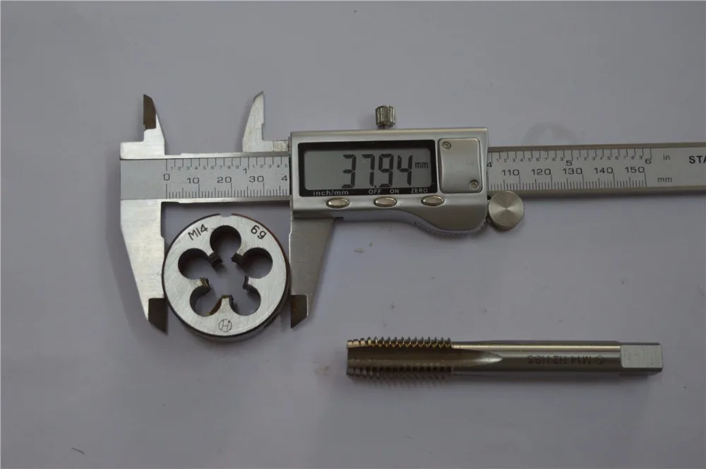 1 piece M14*2mm Tap and 1 piece M14*2mm Die , M14 standard metric