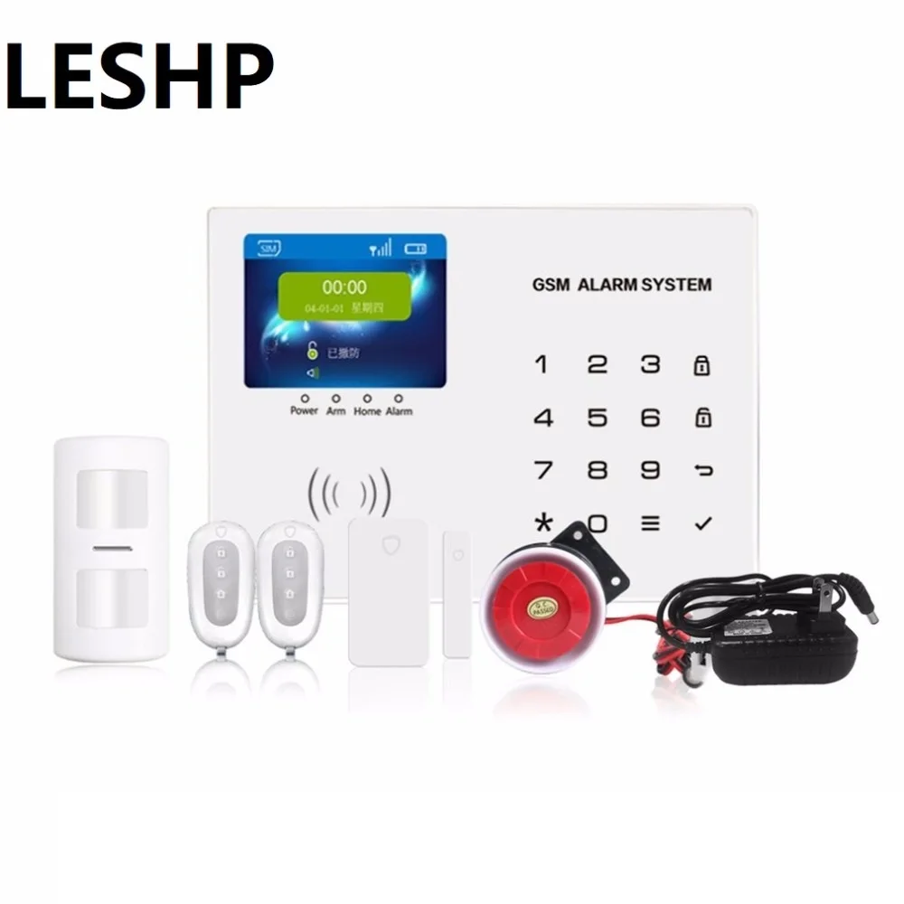 

Multifunction Colorful Screen Ultra Thin Smart GSM Home Safety Alarm Kit Home Security Burglar Alarm System APP Remote Control