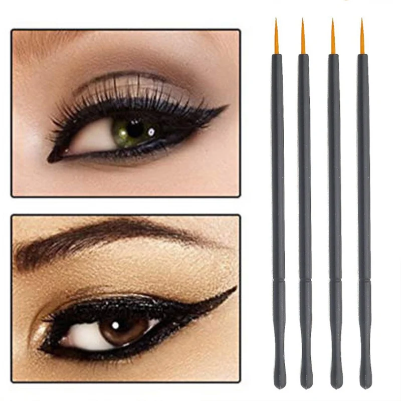 50pcs Hard Hair Makeup Brushes Disposable Eyeliner Wand Applicator