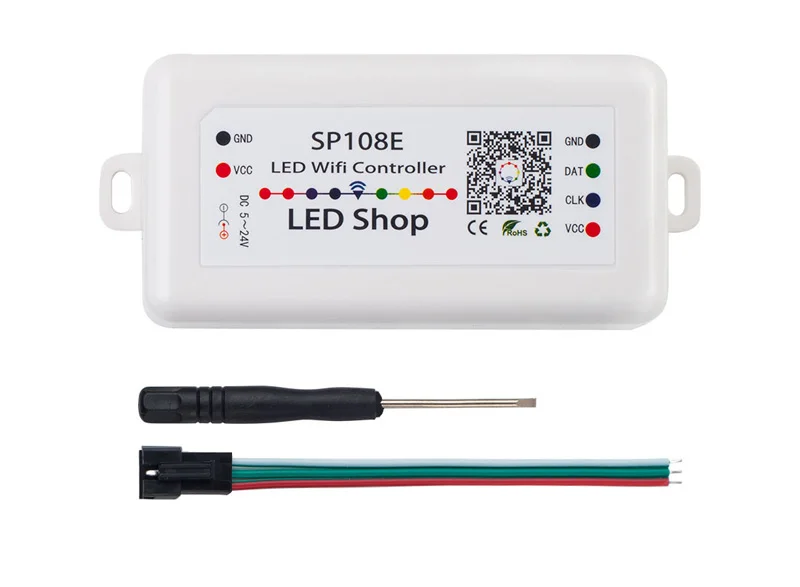 SP108E светодиодный Wifi волшебный регулятор WS2812B WS2813 и т. д. светодиодная лента света Смарт-приложение Беспроводной Управление IOS 10/Android 4,4 DC5-24V