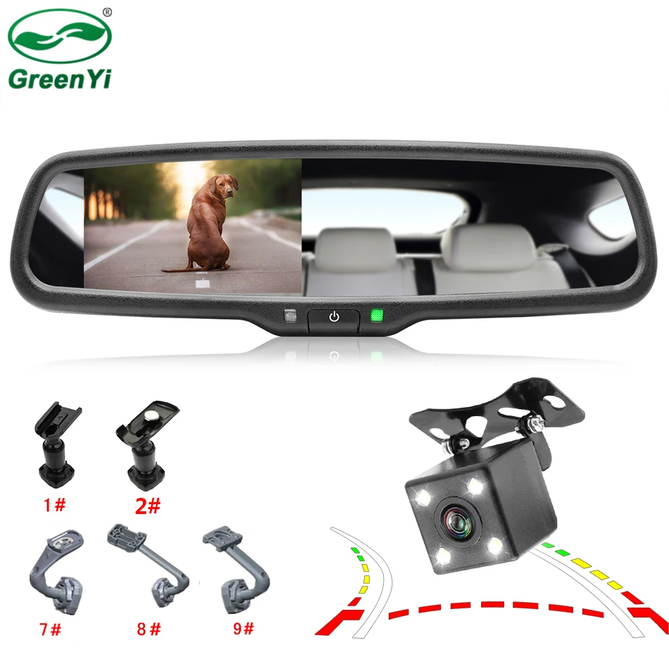 Интеллектуальное динамическое автомобильное лобовое стекло, зеркало заднего вида, монитор, Автомобильный кронштейн, монитор с траекторией, камера заднего вида