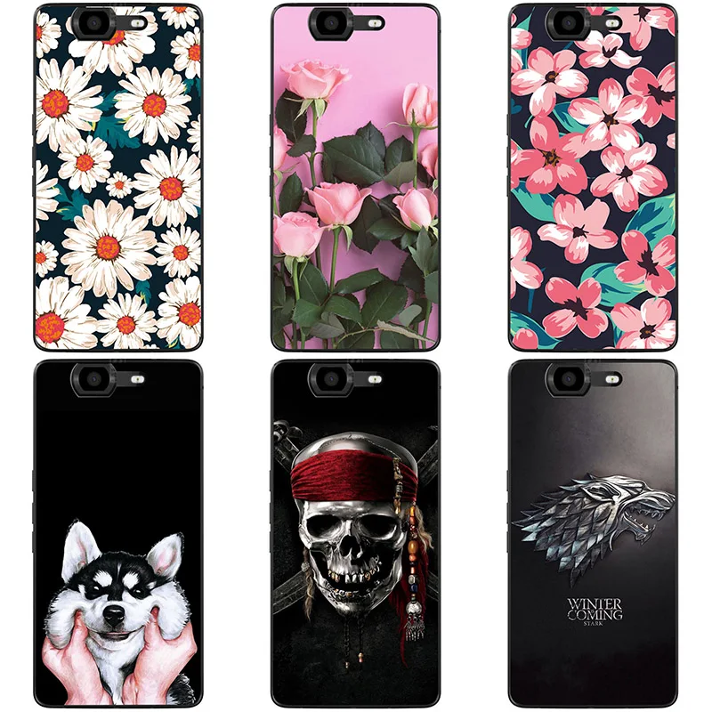 

hard plastic Phone Cases For Wiko Highway hard plastic Material Phone Case Back Cover Coque Print painting Flower style