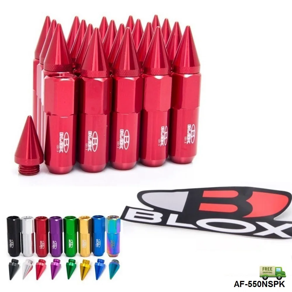

20PC Blox Jdm Style Aluminum Extended Tuner Wheel Lug Nuts With Spike For Wheels Rims M12X1.5/M12X1.25 AF-550NSPK-FS