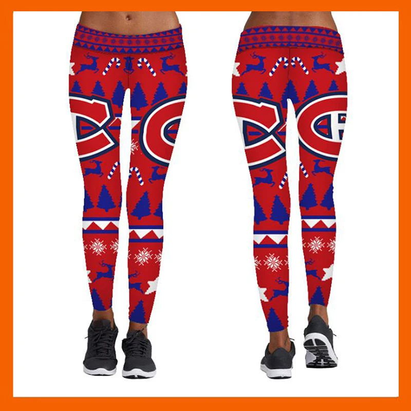 

MONTREAL CANADIEN 3D PRINT WOMEN LEGGINGS HIGH WAIST LEGGING STEELERS PRINTED WOMEN PANTS SLIM FITNESS LEGGINS