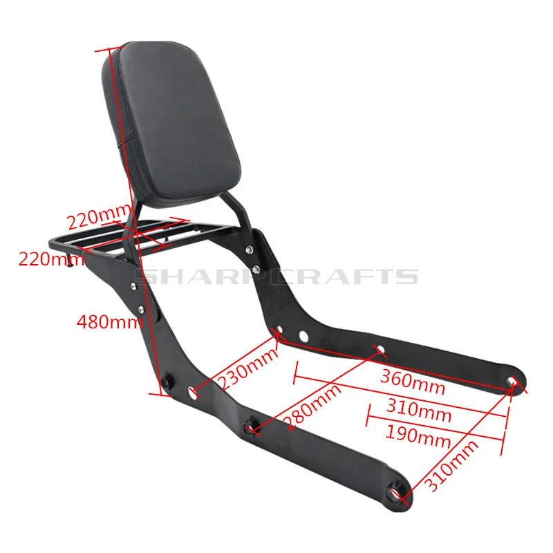 Держатель для чемодана мотоцикла VT750 VT750C 750C Aero 2004 2012|sissy bar|backrest sissy barsissy bar backrest |