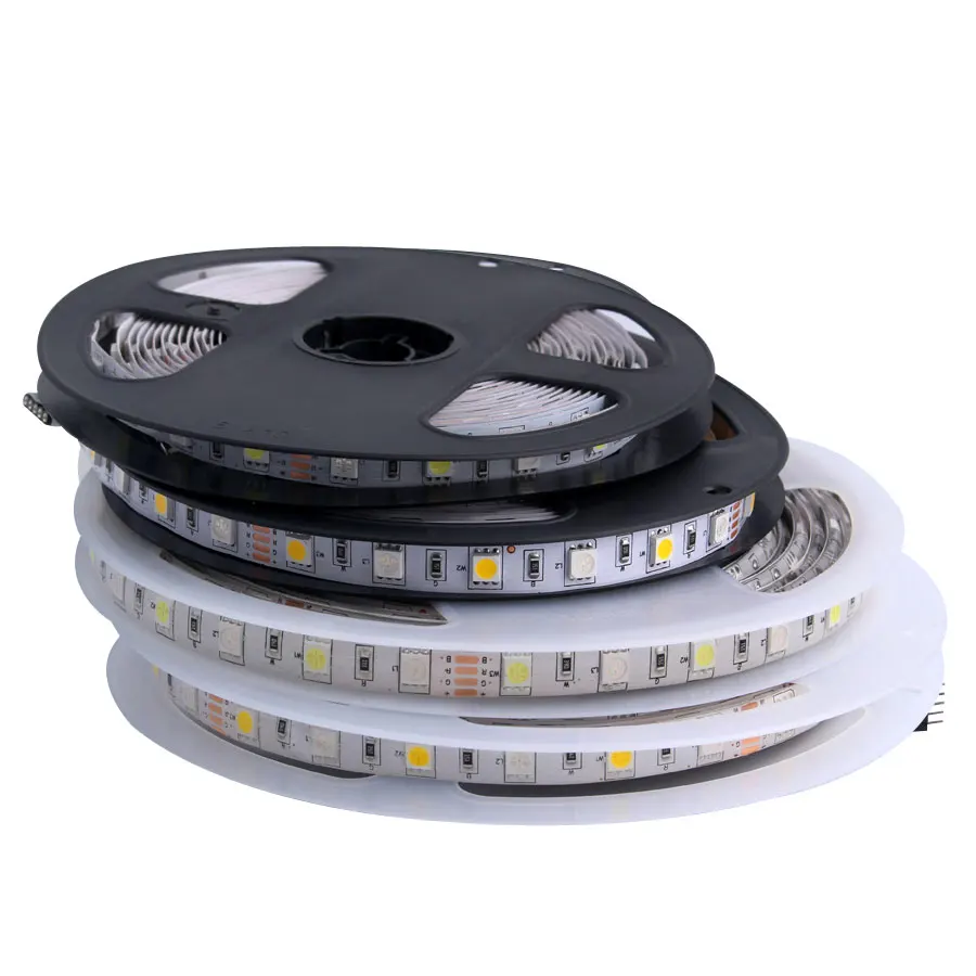 AC DC 12V Светодиодная лента RGB SMD 5050 60 светодиодный/m 5M rgbww RGBW неоновая