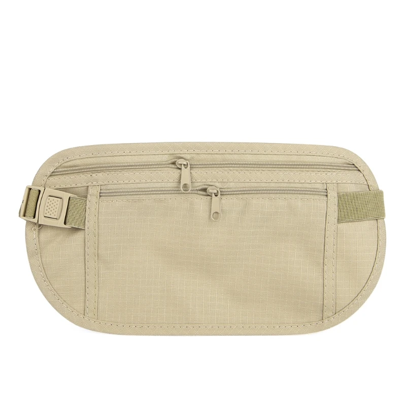 2pcs Travel Pouch Hidden Wallet Passport Money Waist Belt Bag Slim