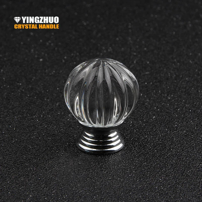 

5pcs 30mm hot DIY furniture crystal knob kitchen drawer cabinet transparent pumpkin ball handle accessories hardware decoration