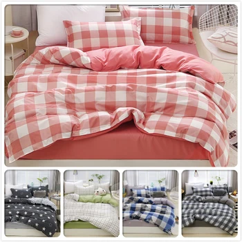

3/4 pcs Bedding Set Adult Kids Bed Linen 150x200 180x220 200x230 220x240 Quilt Comforter Duvet Cover Single Twin Queen King Size