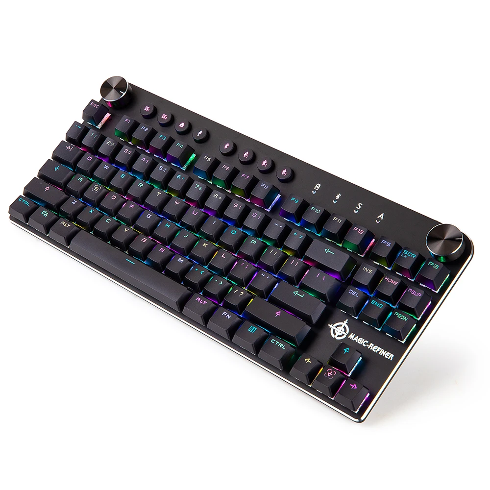  Magic Refiner MK11 Wireless Bluetooth Two Mode Mechanical Gaming Keyboard Ergonomics Design RGB Bac