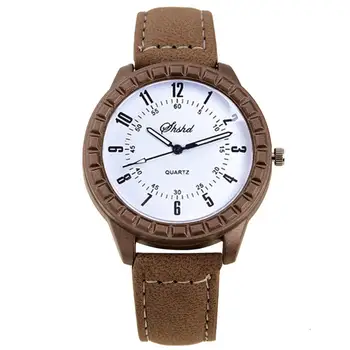 

High Quality Vintage Watches Clock Arabic Numbers Round Dial Faux Leather Band Wristwatch Couple Casual Quartz Wrist Watch