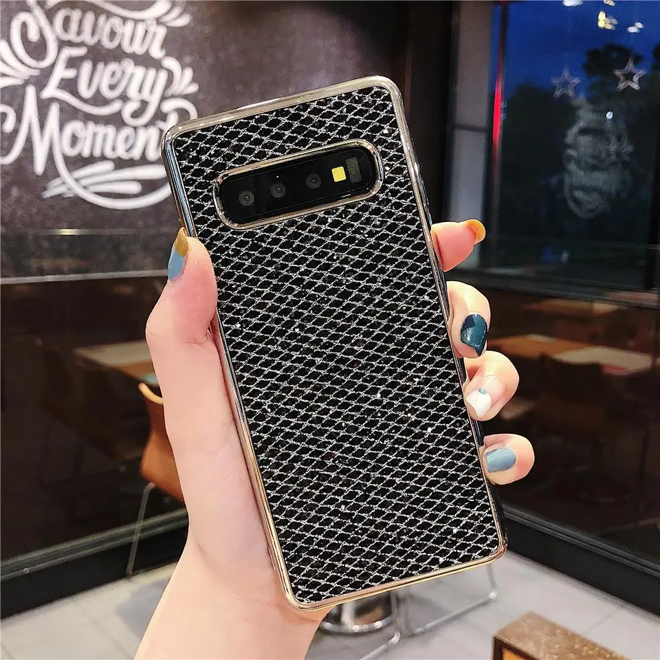 Элитный бренд 3D блеск мягкий чехол для samsung S10 S10E S9 плюс S8 крышка Bling