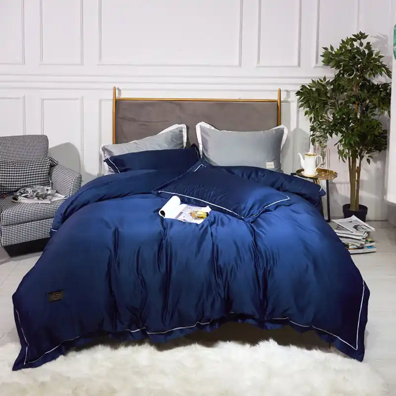 Solid Color Deer Duvet Cover Set 4 Piece Soft Microfiber Bedding