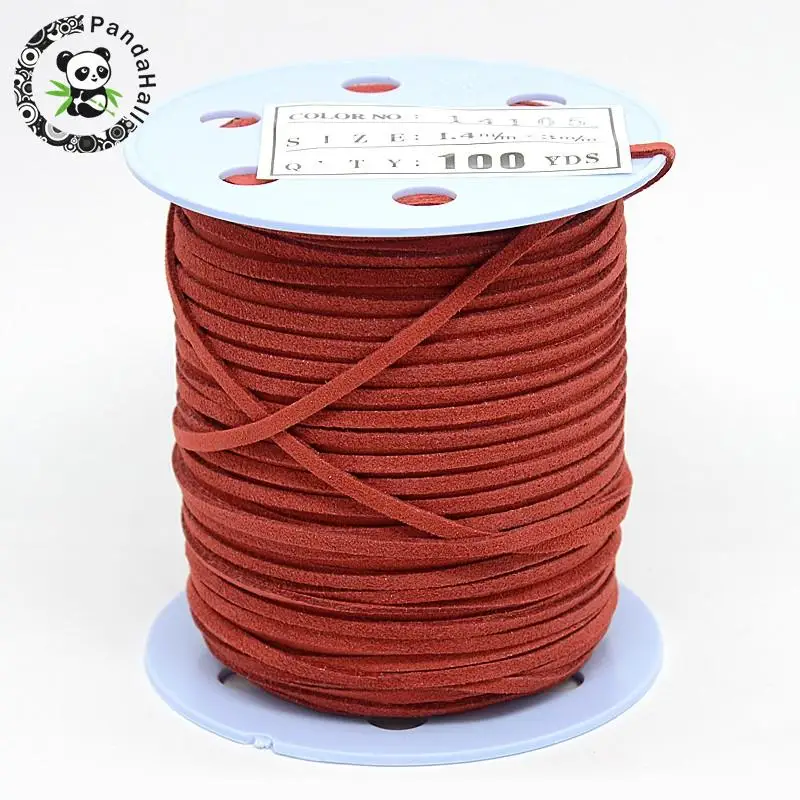 

100yd/roll 3x1.5mm Faux Suede Cord for DIY Jewelry Bracelet Necklace Accessories