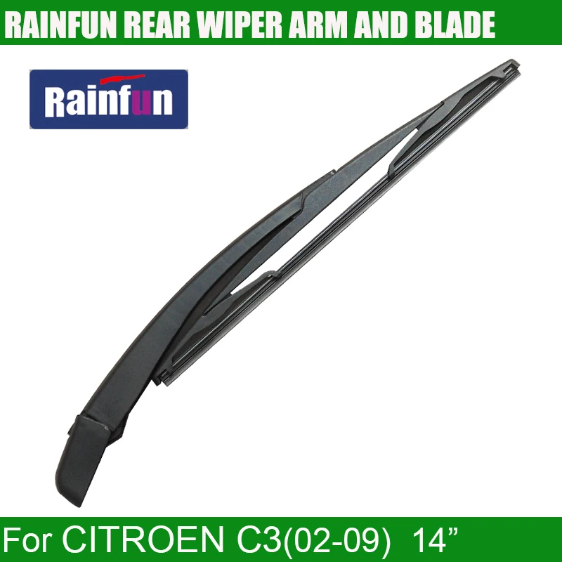 RAINFUN Car Rear Wiper Arm Blade for CITROEN C3(02 09), 14" rear wiper