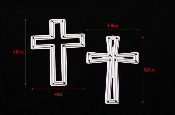 Металлический крест прорезной трафарет для окраски DIY декоративные украшения для скрапбукинга фотоальбом тиснение папка для бумаг Crad - Цвет: B