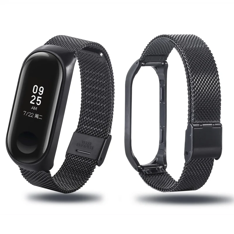 Ремешок для Xiaomi Mi Band 3 из нержавеющей стали с магнитной застежкой без винтов |