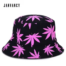 Harajuku хлопок кленовый лист плоская Панама Солнцезащитная шляпа складная дорожная шляпа сомбреро Боб рыбак черный граффити уличная одежда
