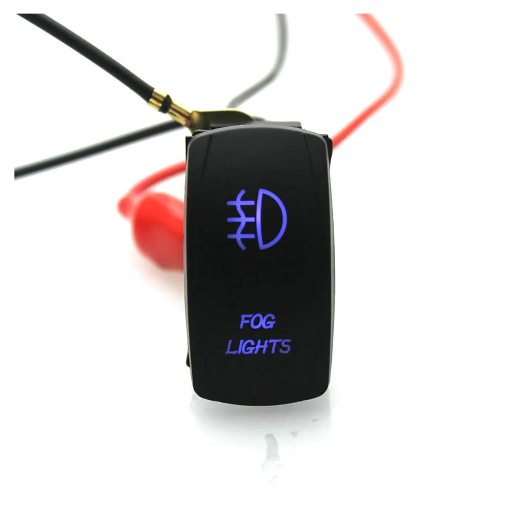 

IZTOSS Laser Blue Rocker Switch FOG LIGHTS 20A 12V ON -OFF switch LED Light switch 5 PINS