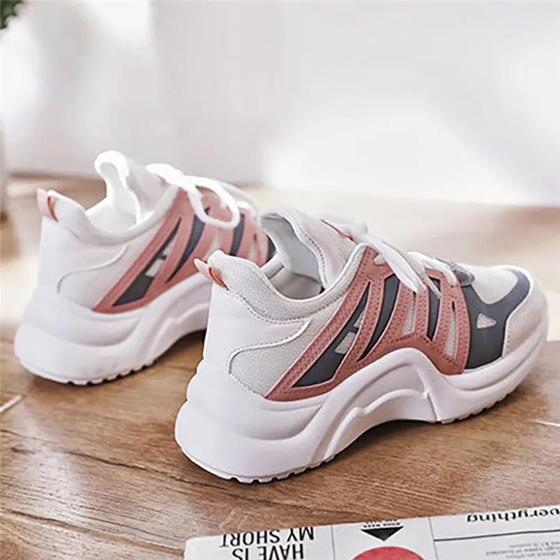 Women's casual sports shoes mesh breathable ladies shoes fashion sports shoes with soft high comfort shoes for female 40J17 (9)