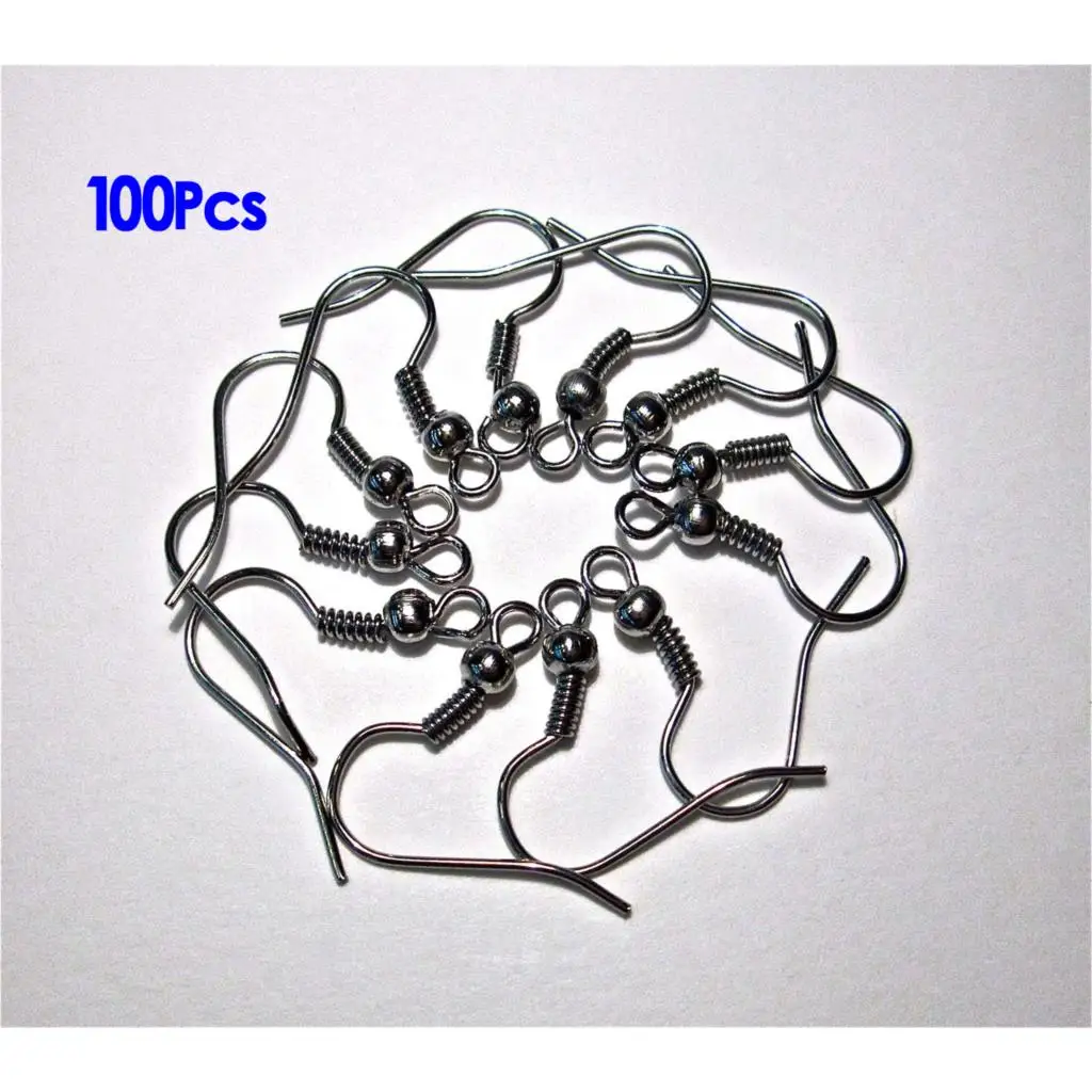 

100X ear hook Fish Hook 18x10 mm new Gun-Black