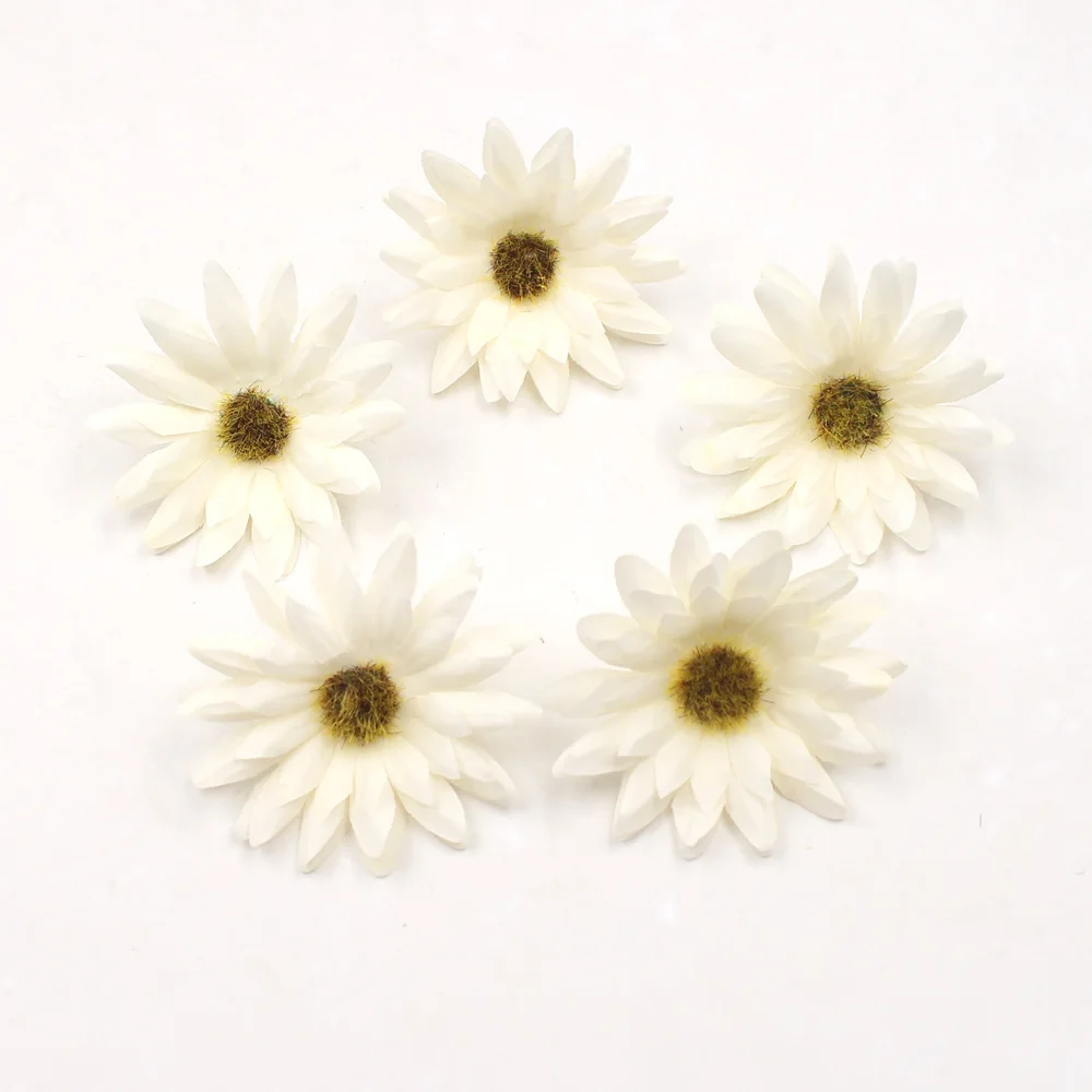 10pcs 6cm Gerbera Artificial Flowers For Wedding Home Decoration Wreath Cloth Apparel Sewing Needlework Art DIY Mariage Craft 10pcs 6cm Gerbera Artificial Flowers For Wedding Home Decoration Wreath Cloth Apparel Sewing Needlework Art DIY Mariage Craft