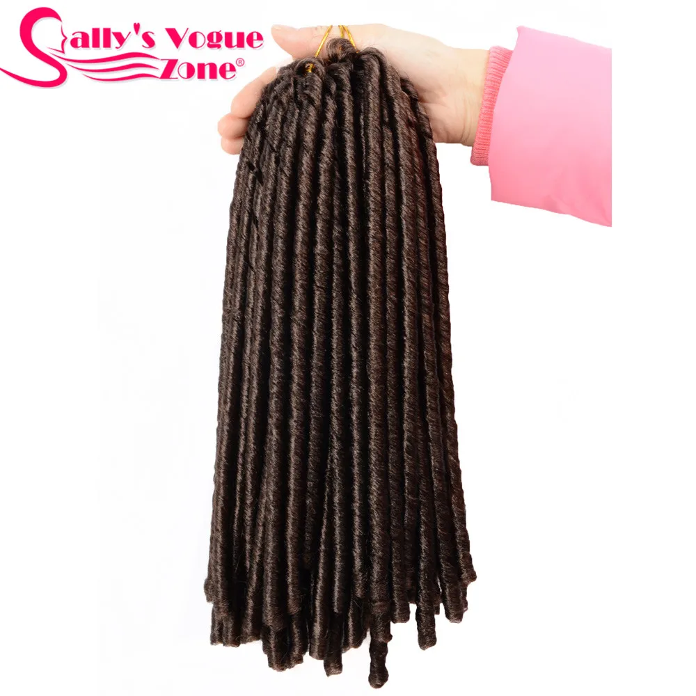 24 Roots Faux LocsCrochet Hair 18 Crochet Faux Lock Dreadlock Crochet Braids hair Extensions Synthetic Braiding hair Soft lock (160)