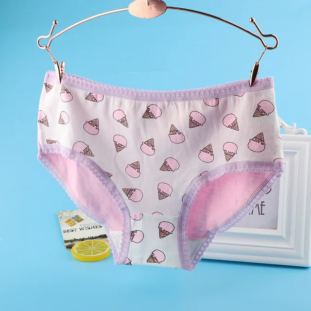 1PC Women Sexy Briefs Underwear Ice Cream Cute Intimates Seamless