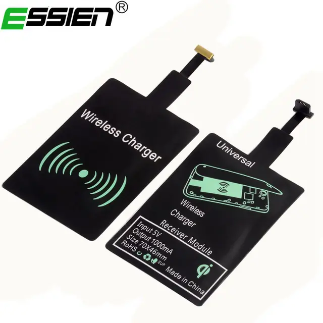 Essien Universal Qi Wireless Charger Receiver for iPhone Adapter Receptor Receiver Pad Coil Android Phone Micro USB Type C