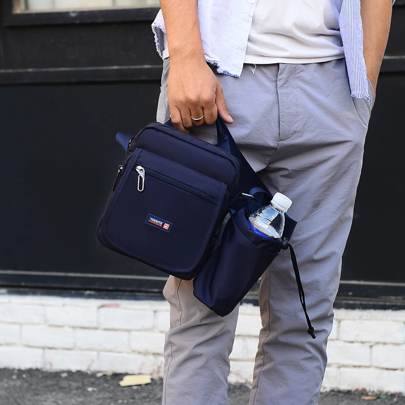 Мужская сумка-мессенджер, брендовые нейлоновые повседневные сумки через плечо, винтажные сумки через плечо на молнии, деловые мужские сумки с клапаном