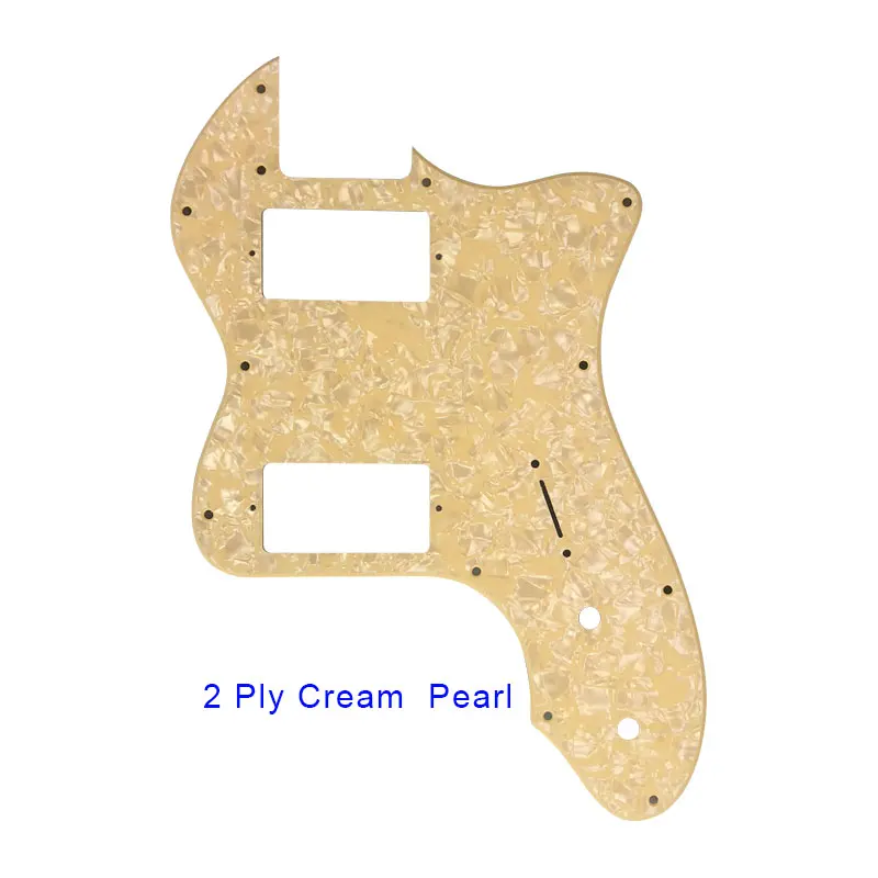 Запчасти для гитары Pleroo-для классической серии '72 Telecaster Tele Thinline Guitar pickguard Scartch Plate с пикапами хамбакера PAF - Цвет: 2Ply Cream Pearl