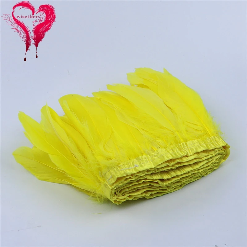 11 yellow goose feather fringe 3