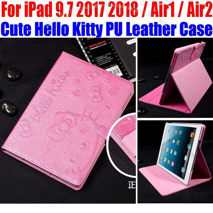 Милый рисунок hello kitty искусственная кожа Стенд чехол Smart Case для IPad 9 7 2017 2018 Air1/Air2 IM415