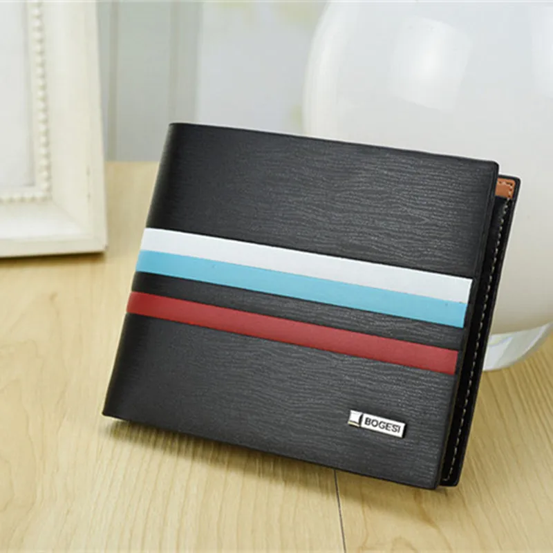 Men wallet fashion Male Money Bag Embossed lattice Hasp Leather Wallet Men Bar Clutch Purse Slim Card Holder Wallets  Pocket 457