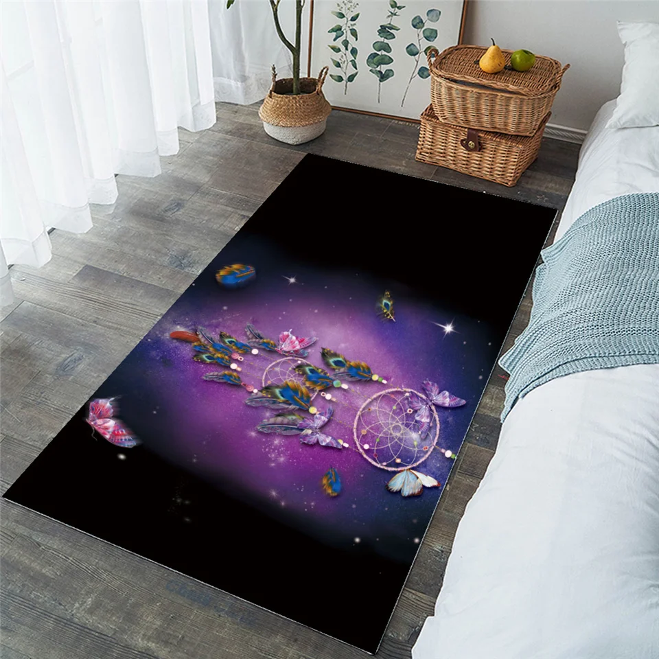 Постельные принадлежности Outlet Dreamcatcher области коврики романтический фиолетовый ковры для спальни анти-Грязная бабочка декоративный коврик для гостиной