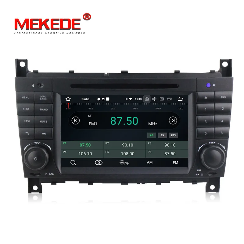 Discount Android 8.0 4G RAM 2 DIN Car DVD GPS For Mercedes/Benz W203 W209 W219 A-Class A160 C-Class C180 C200 CLK200 radio stereo 4