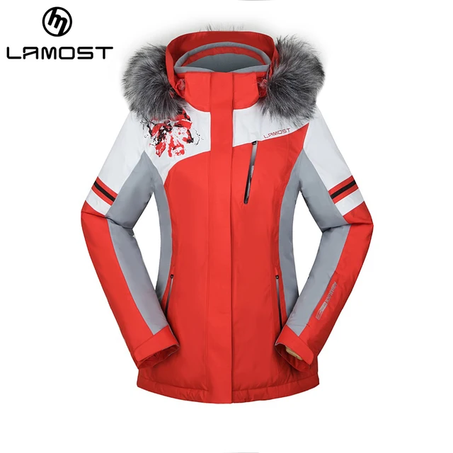 LAMOST Fur Ski Jacket Women's Outdoor Snow Jacket Lamost Branded Ski Impressive Patterned Ski Jackets LAMOST Fur Ski Jacket Women's Outdoor Snow Jacket Lamost Branded Ski Impressive Patterned Ski Jackets
