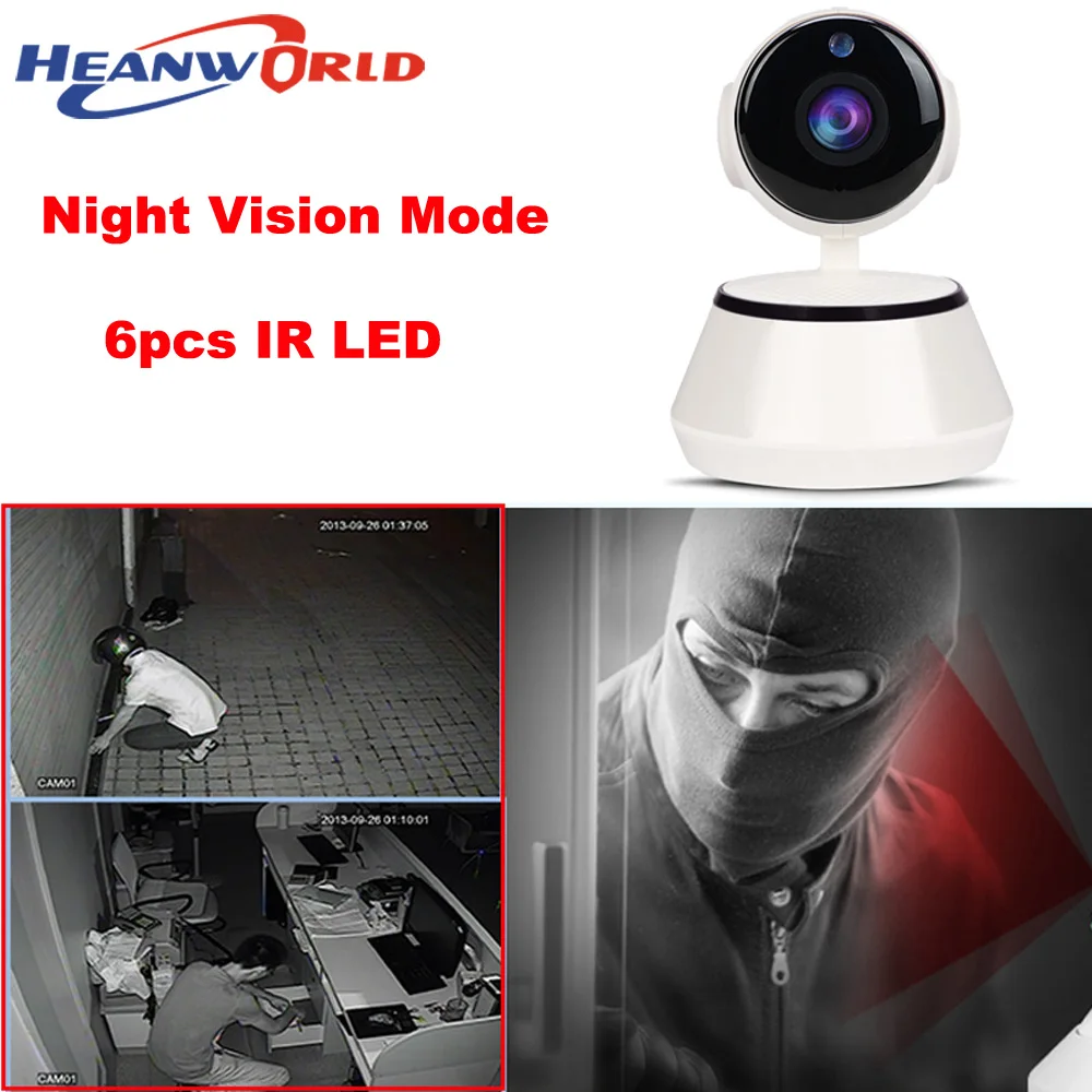 IP камера Heanworld 720P HD Беспроводная с функцией ночной съемки|wifi baby monitor|plug and playhd ip |