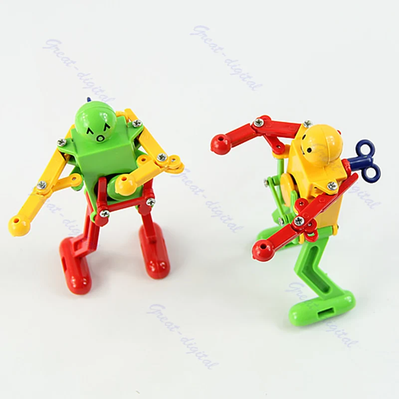 Dancing Robot Toy Plastic Clockwork Spring Wind Up Dancing Robot Kids Funny Gift