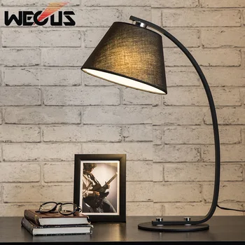 

Europe Eyeshield Cloth Shade Table lamp Clear Bedside Light for Bedroom Living Room Hotel Decoration Lamp