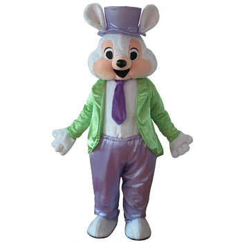 

Quality Mascot Pink Easter Bunny Mascot Costume with Adult Size Fun Easter Holiday Rabbit Mascot Suit Fancy Dress
