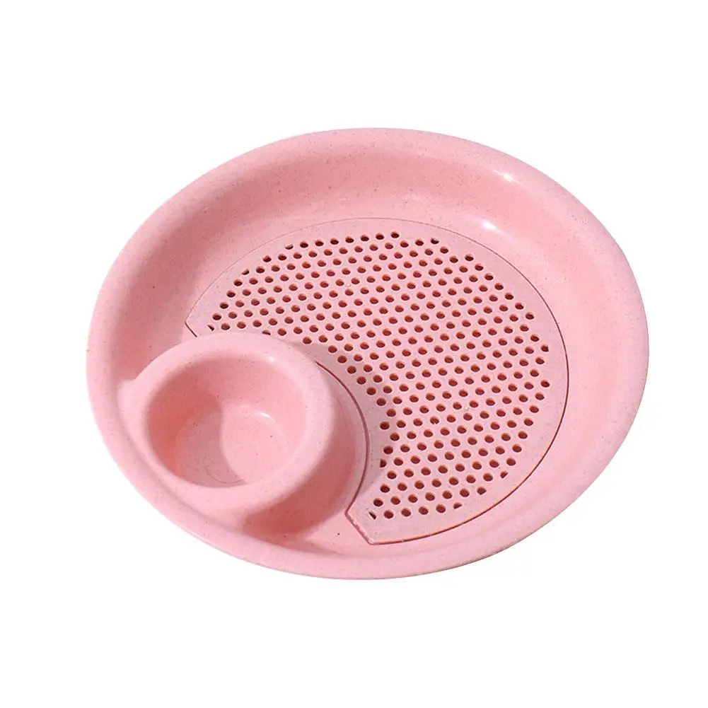 

Dumplings Dish Drain Double-layer Plate with Vinegar Dish Kitchen Dishware