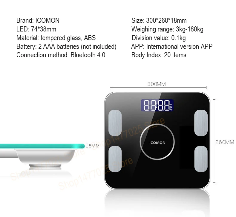 Электронные весы Smart Body Fat mi цифровые для ванной комнаты с Bluetooth измерения веса