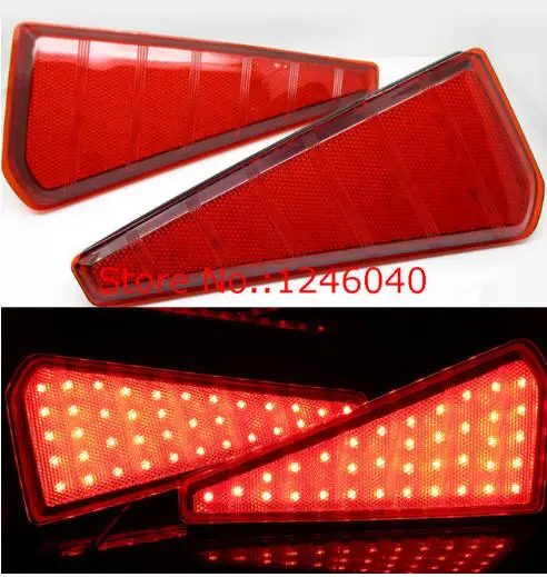 2 шт. хрусталик 72LED 5050led задний бампер отражатель свет задний стоп-сигнал лампа для Toyota Noah/VOXY 80 линий - Испускаемый цвет: Red housing