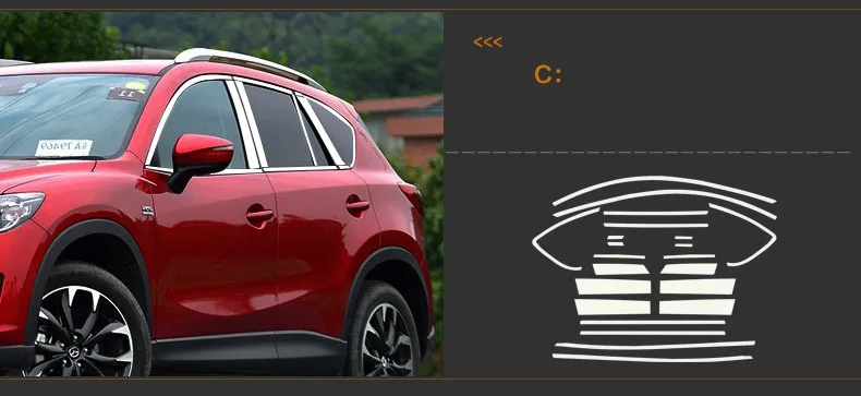 Авто аксессуары подходят для Mazda CX-5 CX5 2012 2013 из Нержавеющей Стали Подоконник рамка Обложка планки 22 шт